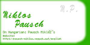 miklos pausch business card